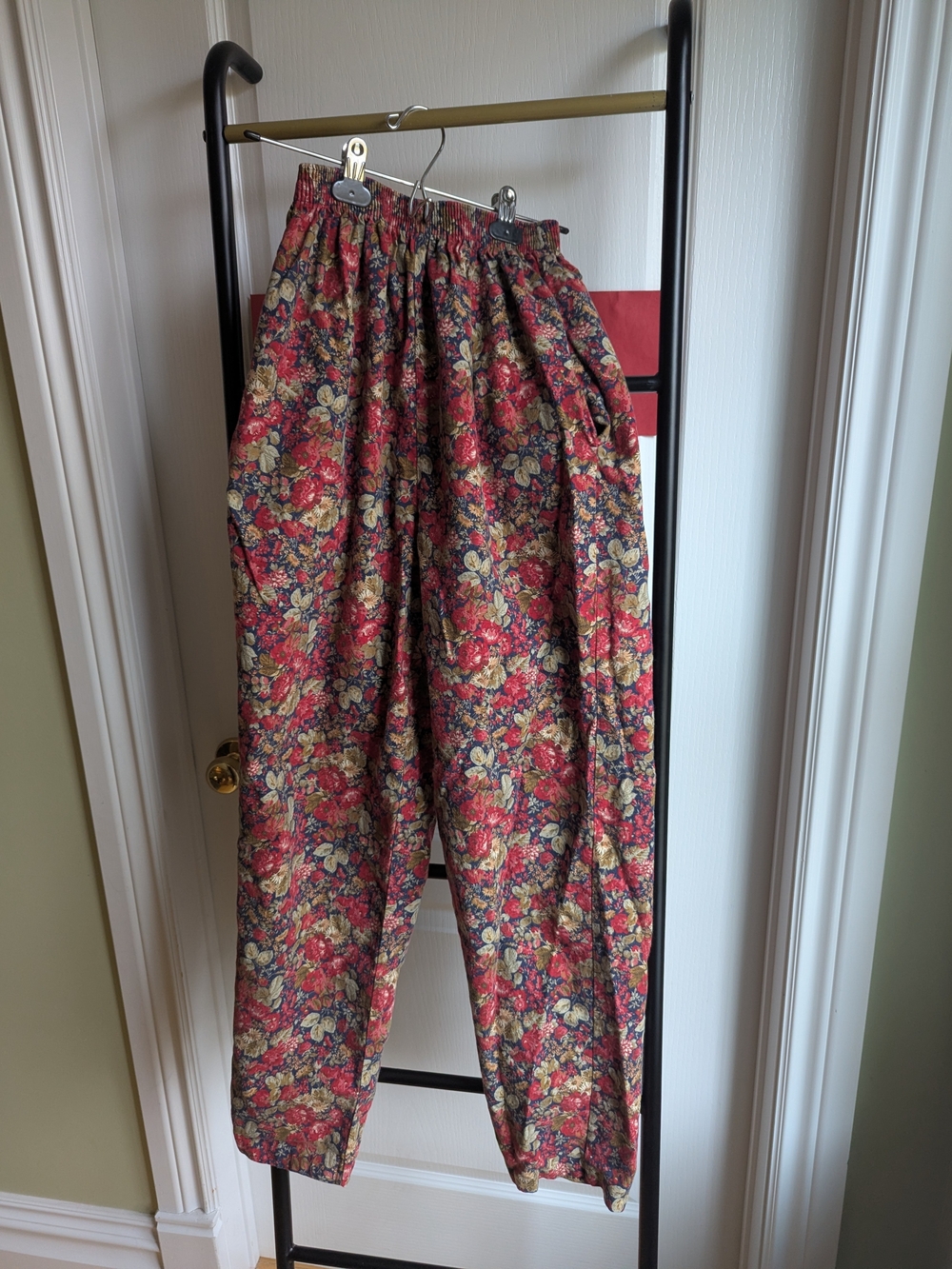 Laura Ashley Floral Elastic-Waist Pants